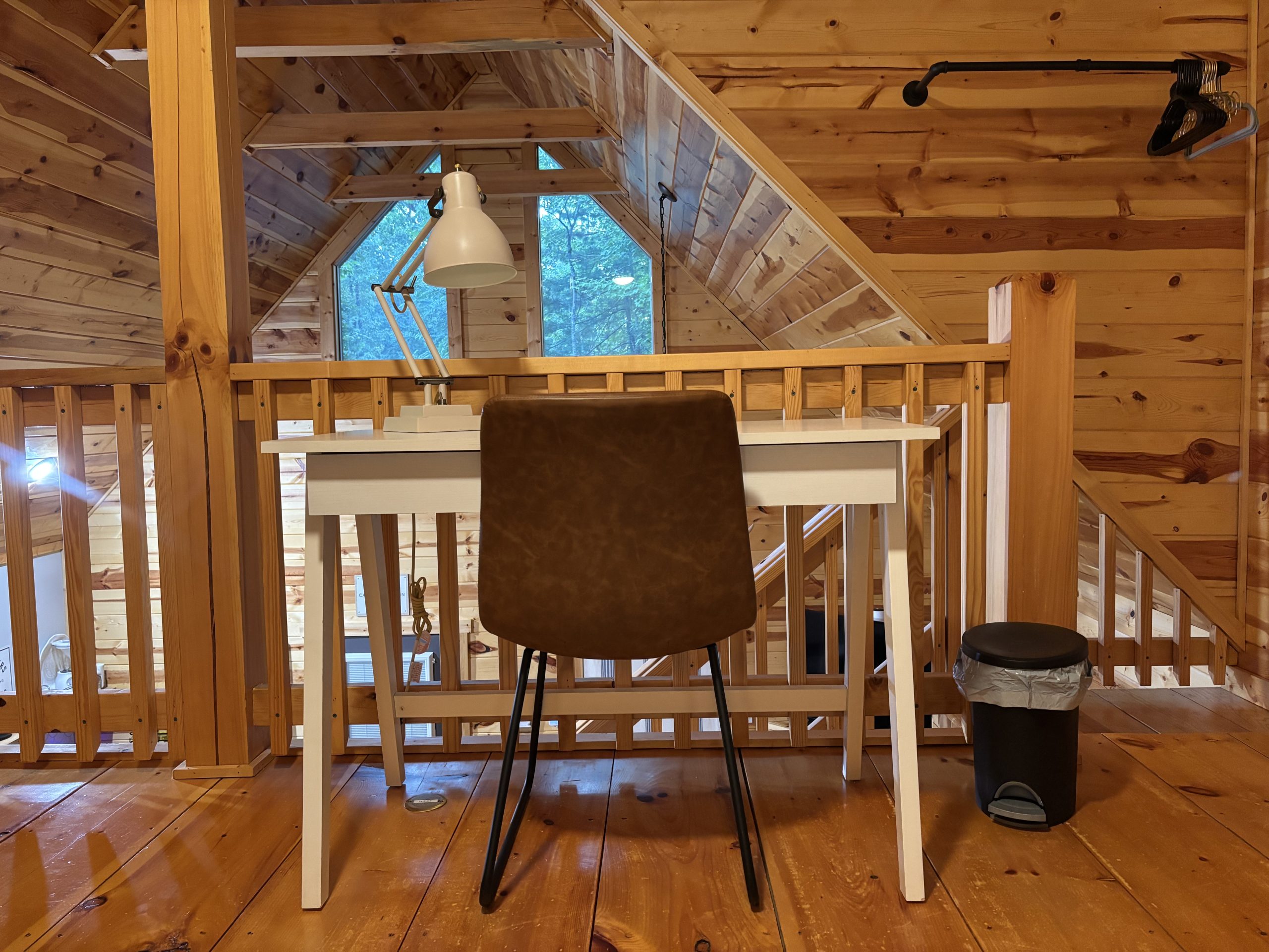 Dedicated loft desk and workspace with high-speed fiber Wi-Fi at The Cozy Nook